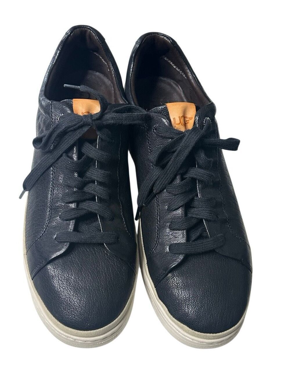 UGG Men's Black Low Trainer Full Grain Leather Cali Sneakers Shoes Size 11.5